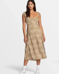 RVCA AVA MIDI DRESS Ermine Online