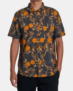 RVCA BOTANICAL SHORT SLEEVE SHIRT Black Sale