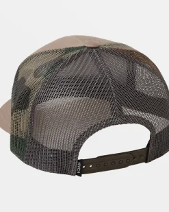 RVCA BOYS MISSION TRUCKER HAT Mocha Outlet