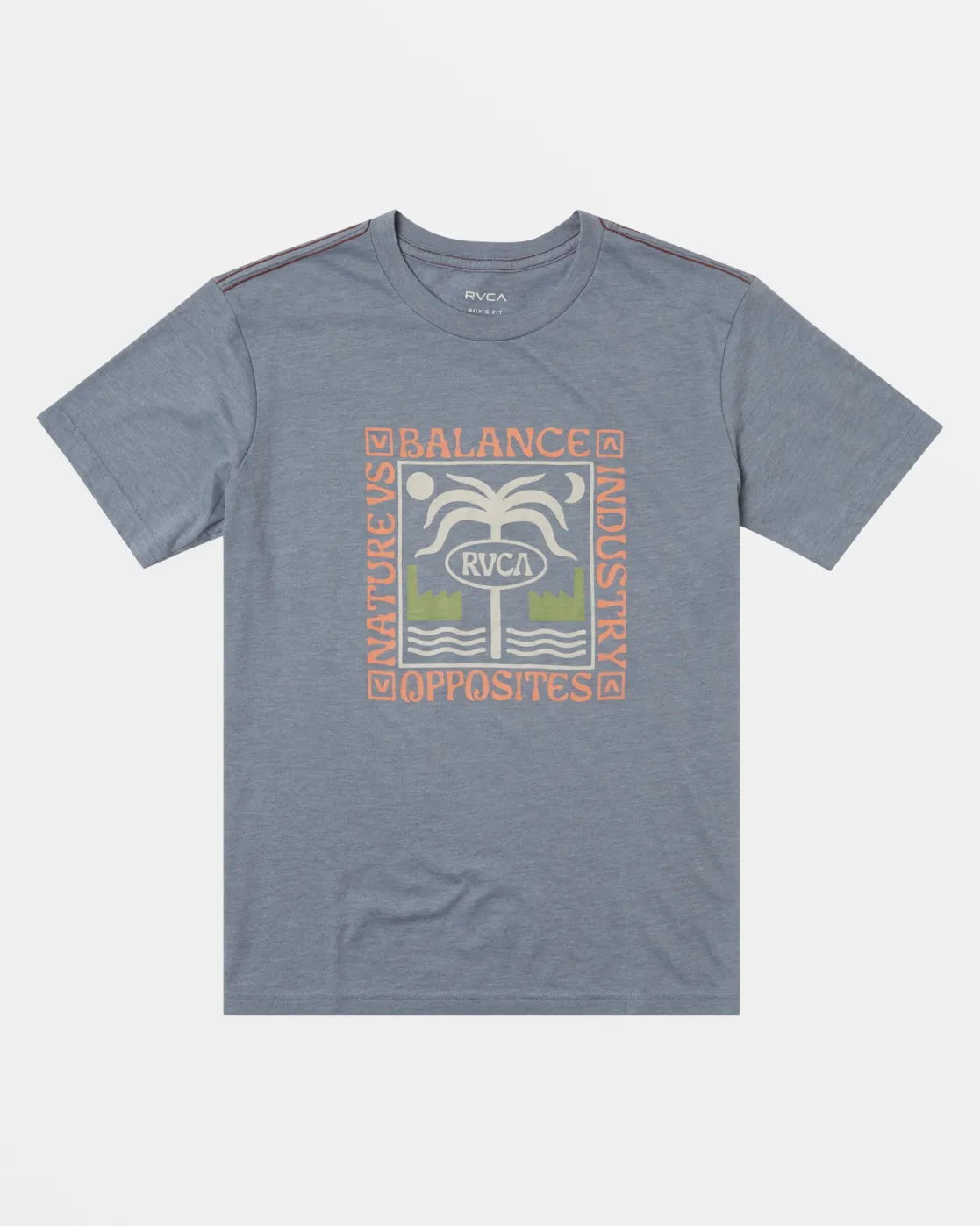 RVCA BOYS MOROCCO PALM TEE Flint Stone