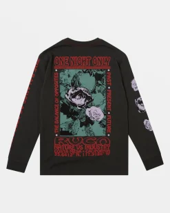 RVCA BOYS ONE NIGHT ONLY LONG SLEEVE TEE Pirate Black Online