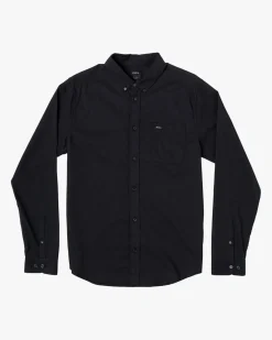 RVCA BOYS THATLL DO STRETCH LONG SLEEVE SHIRT Black Clearance