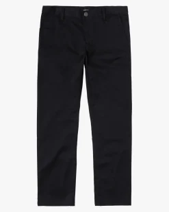 RVCA BOYS WEEKDAY STRETCH STRAIGHT FIT PANTS Black Hot