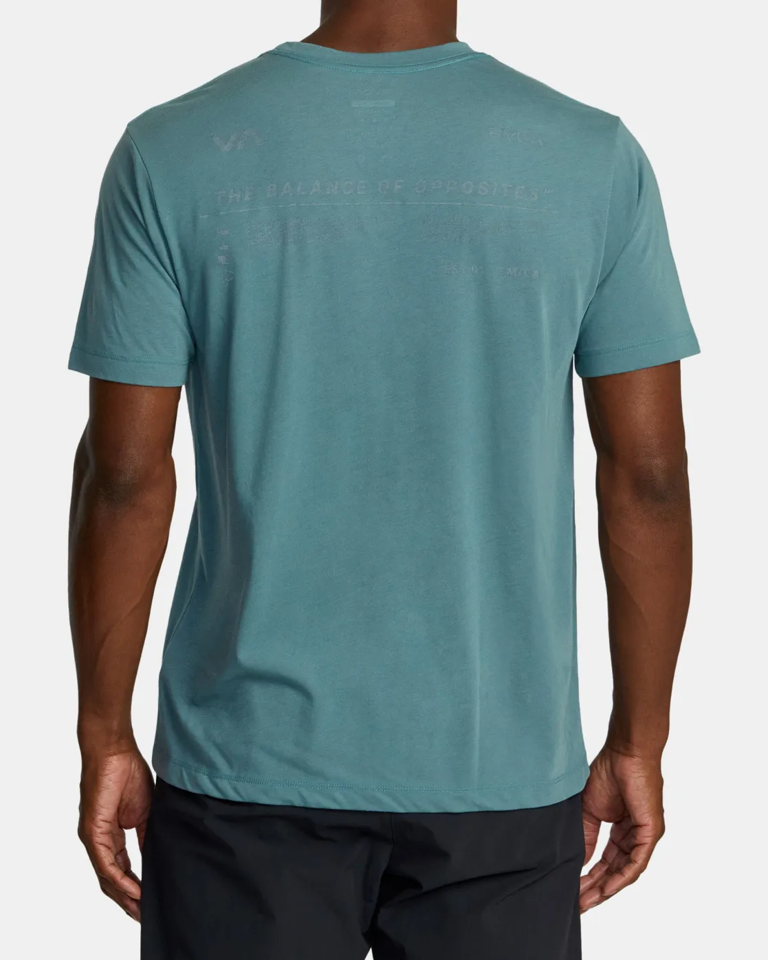 RVCA BRAND REFLECT SPORT TECH TEE Pine Grey New