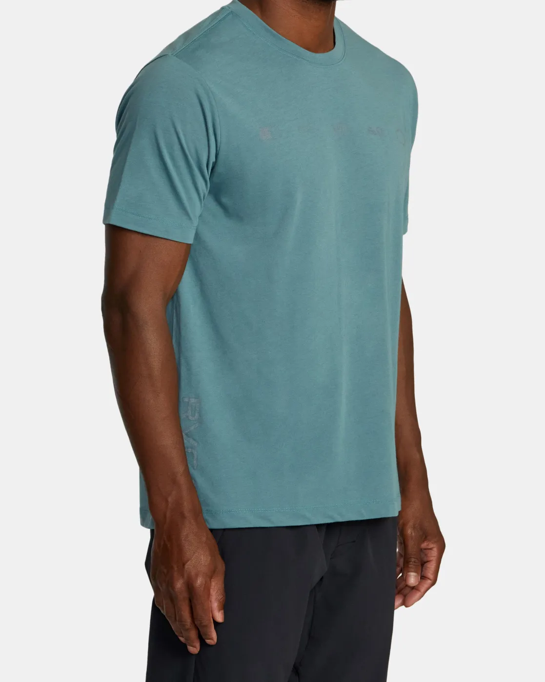 RVCA BRAND REFLECT SPORT TECH TEE Pine Grey New