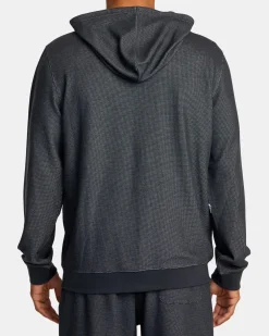 RVCA C-ABLE WAFFLE KNIT ZIP HOODIE Navy Heather Hot