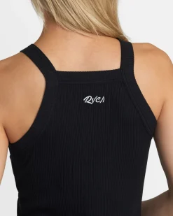RVCA CARELESS MIDI DRESS Black Sale
