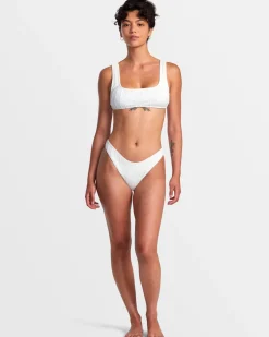 RVCA CHEVY GROOVES LACEBACK BRALETTE BIKINI TOP Whisper White Online