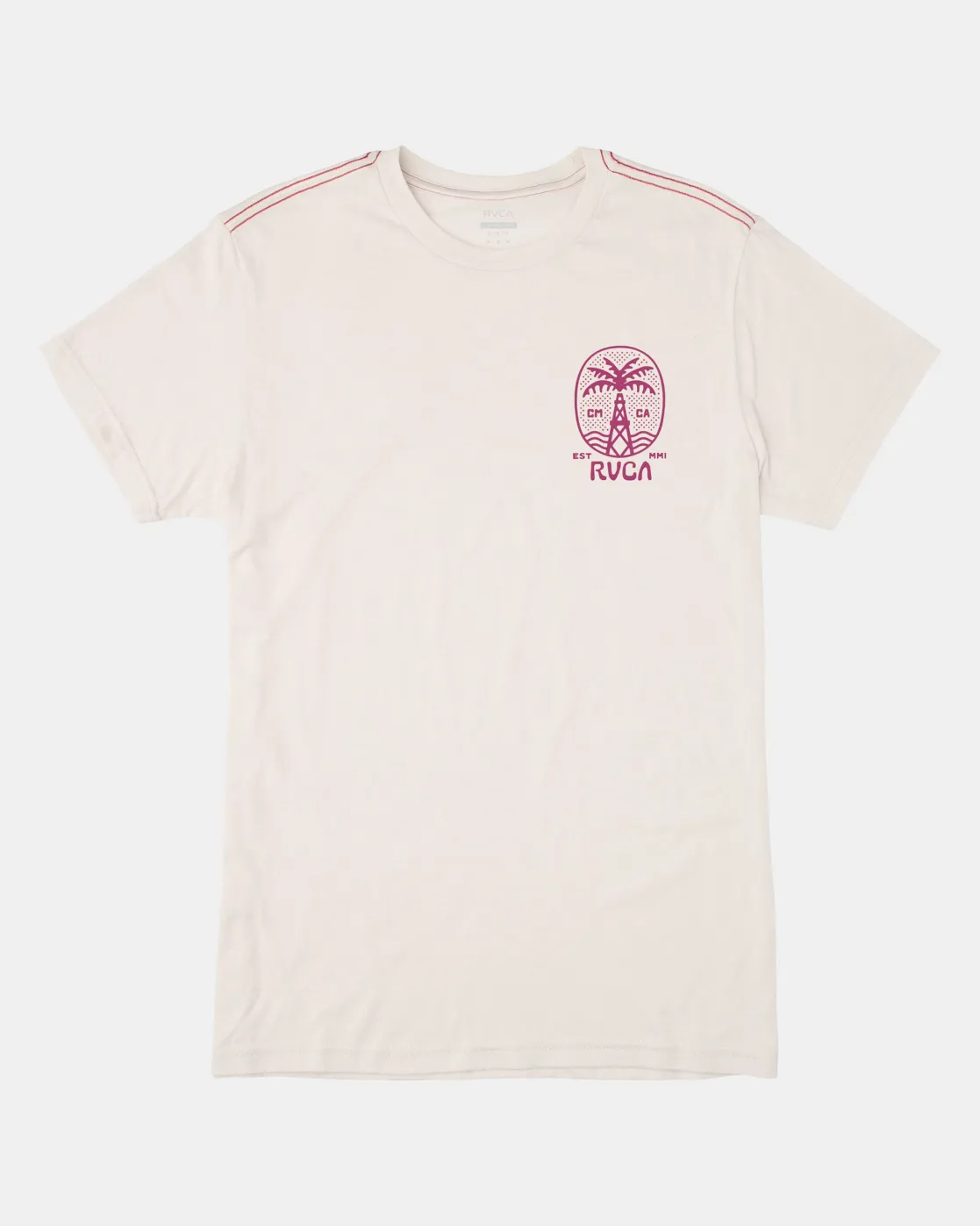 RVCA CLIFF SHORE TEE Antique White New