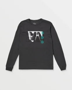 RVCA CLIPS LONG SLEEVE TEE Black Outlet