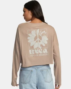 RVCA CLOUD LONG SLEEVE TEE Warm Taupe Best