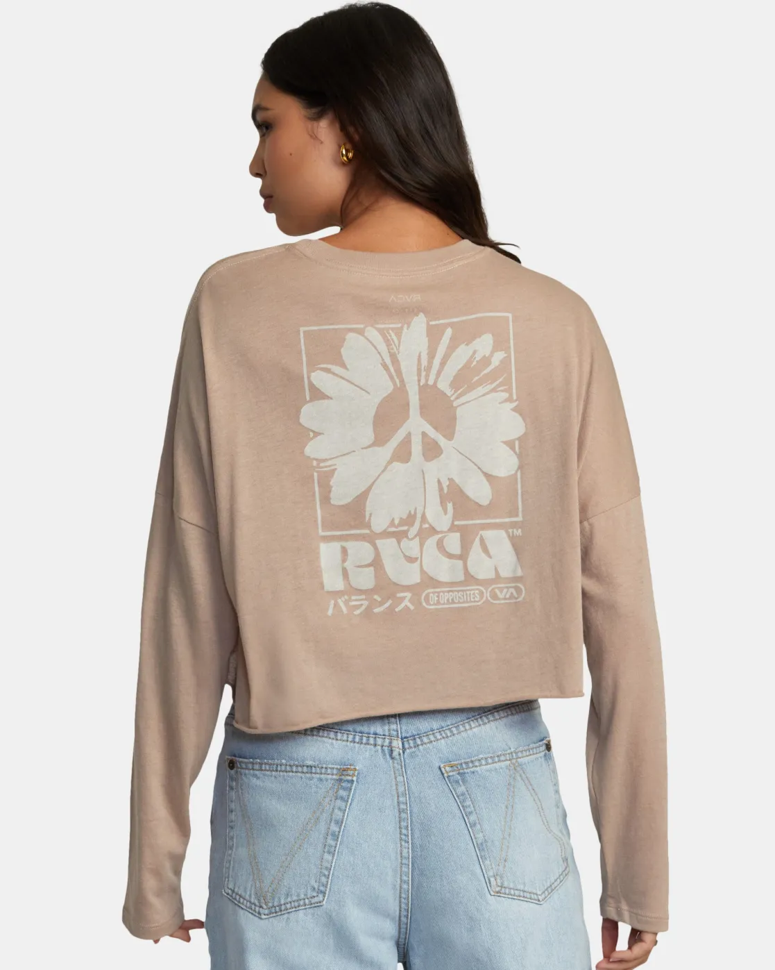 RVCA CLOUD LONG SLEEVE TEE Warm Taupe Best
