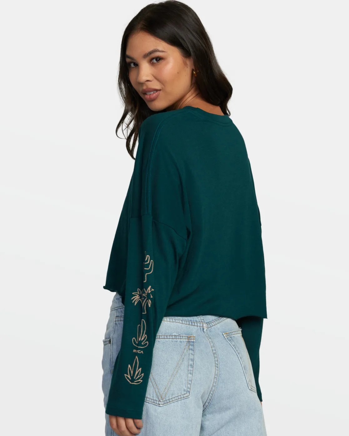 RVCA CLOUD LONG SLEEVE TEE Ponderosa Pine Sale