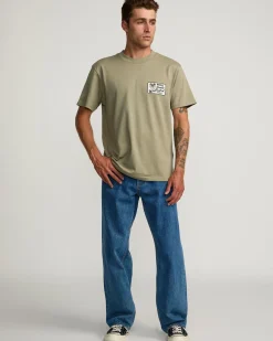 RVCA COBRA SERVICES TEE Aloe Hot
