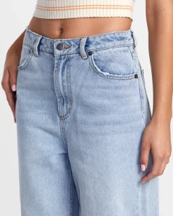 RVCA COCO DENIM JEANS Bleached Indigo