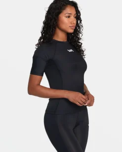RVCA COMPRESSION SHORT SLEEVE SURF TEE Black Best