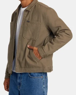 RVCA COPING JACKET Mushroom Hot