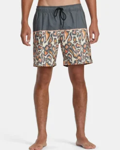 RVCA COUNTY ELASTIC WAIST 17" BOARDSHORTS RVCA Black New