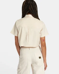 RVCA DAYSHIFT SHORT SLEEVE SHIRT Latte Outlet