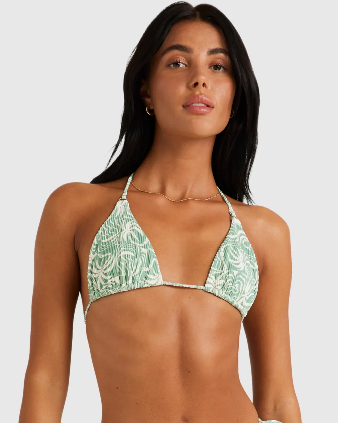 RVCA EXOTICA HALTER SLIDE TRI Granite Green Hot