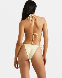 RVCA FLORAL COLLAGE MEDIUM TIE SIDE BIKINI BOTTOMS Sahara Sun Best