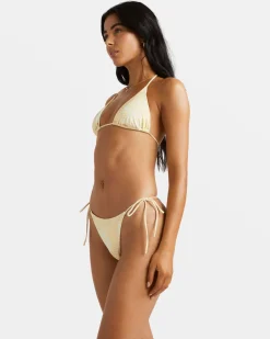 RVCA FLORAL COLLAGE MEDIUM TIE SIDE BIKINI BOTTOMS Sahara Sun Best
