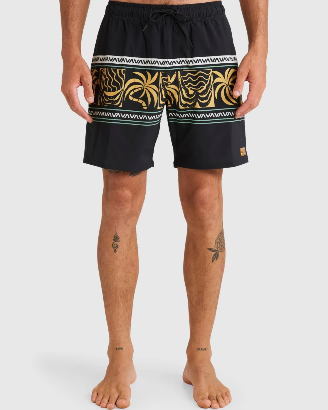 RVCA FRONDS DIVIDE ELASTIC Black Sale