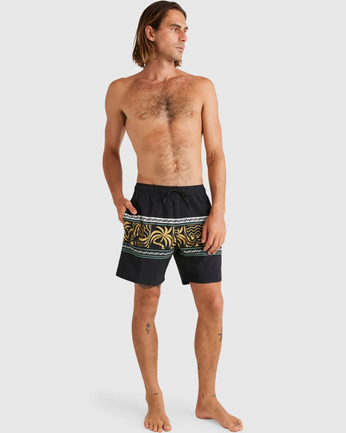 RVCA FRONDS DIVIDE ELASTIC Black Sale