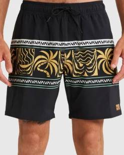 RVCA FRONDS DIVIDE ELASTIC Black Sale