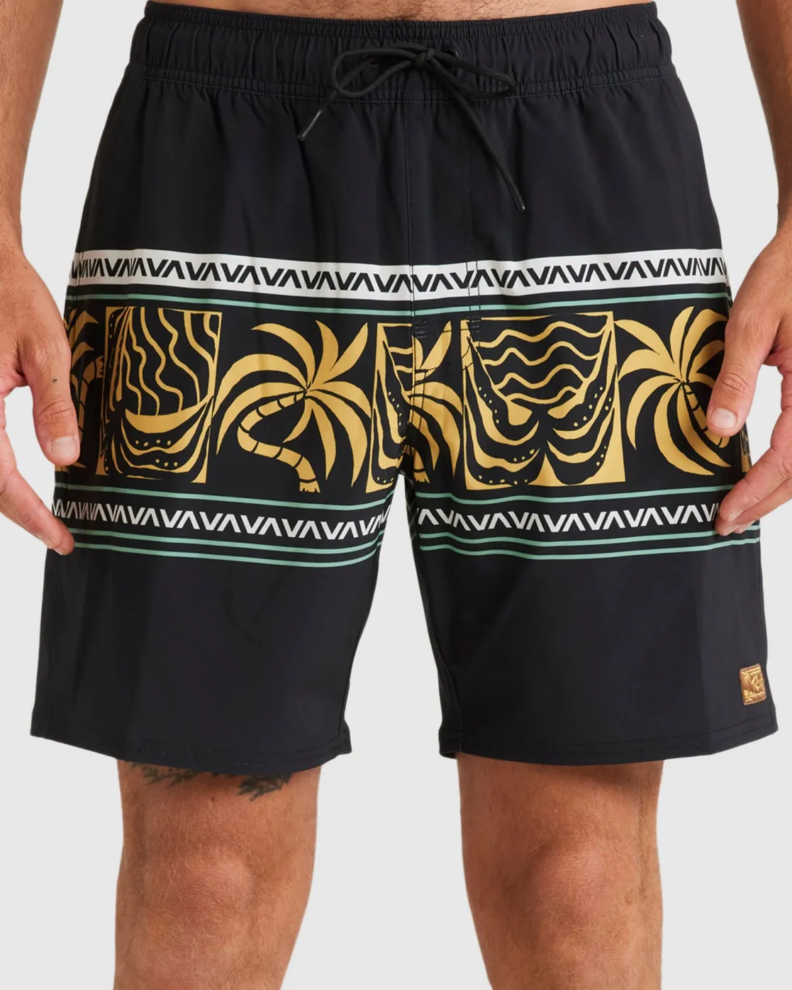 RVCA FRONDS DIVIDE ELASTIC Black Sale