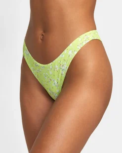 RVCA ITTY MEDIUM FRENCH BIKINI BOTTOMS Neon Green Discount