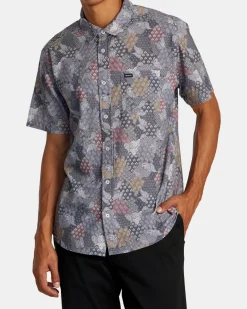 RVCA JBS SHORT SLEEVE WOVEN SHIRT Vintage Indigo Discount