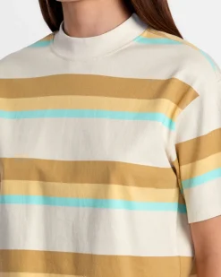 RVCA KINNEY MOCK NECK TEE Latte Best