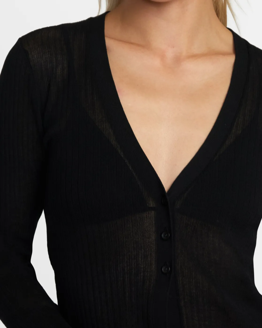 RVCA MORTICIA SWEATER TOP Black Discount