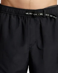 RVCA OUTSIDER PACKABLE CARGO SHORTS UTILITY SHORTS Black Clearance