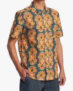 RVCA REDONDO SHORT SLEEVE SHIRT Duck Blue Sale