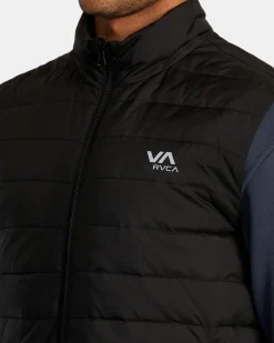 RVCA REVERSIBLE PUFFER VEST Black Best