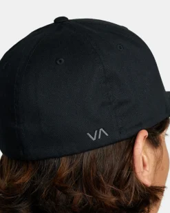 RVCA FLEX FIT HAT Black