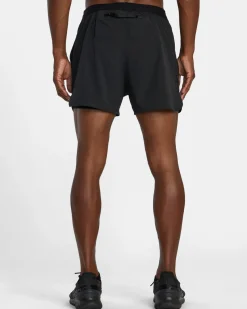 RVCA RUNNER 14" ELASTIC WAIST SHORTS Black Clearance