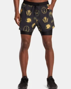 RVCA RUNNER 2-IN-1 SHORTS Wanderers Charcoal