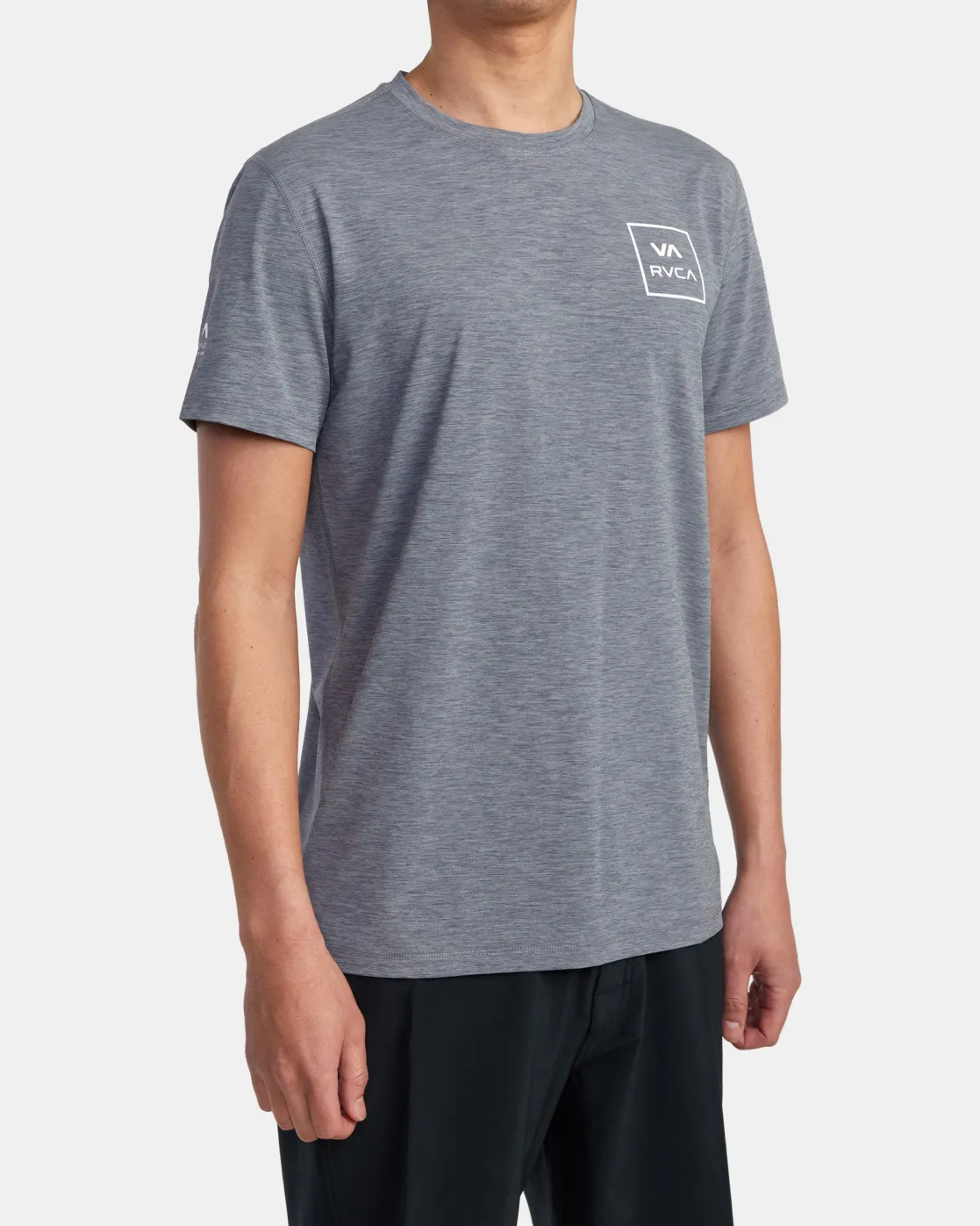 RVCA SHORT SLEEVE RASHGUARD Athletic Heather Outlet