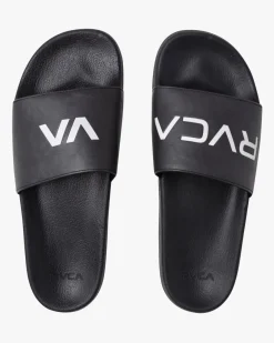 RVCA SPORT SLIDES Black/White Outlet