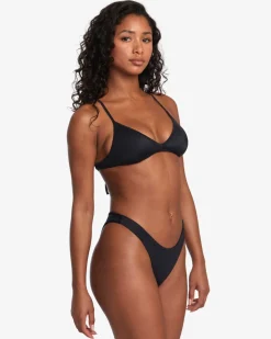 RVCA SOLID TRIANGLE CROSSBACK BIKINI TOP Black Online