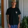 RVCA SPRING BREAK SHORT SLEEVE TEE Black Outlet