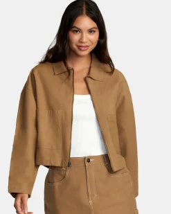 RVCA SPRING SHIFT LONG SLEEVE SHACKET Ermine Discount
