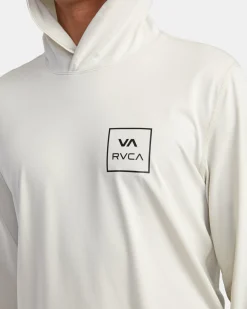 RVCA SURF SHIRT HOODIE HOODED SURF TEE Slate Blue Hot