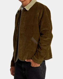 RVCA SURPLUS SHERPA PUFFER JACKET Chocolate New