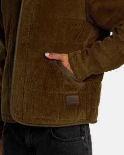 RVCA SURPLUS SHERPA PUFFER JACKET Chocolate New