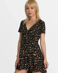 RVCA UNDERSTATED MINI DRESS Tan Discount