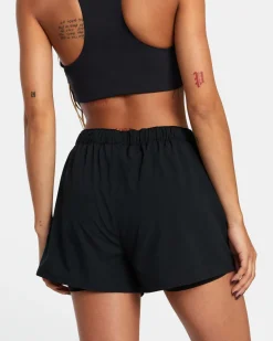 RVCA VA ESSENTIAL MID-RISE YOGGER X TECHNICAL TRAINING SHORTS Black Outlet